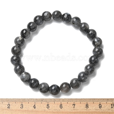 Natural Larvikite Bead Stretch Bracelets(BJEW-K212-B-046)-7