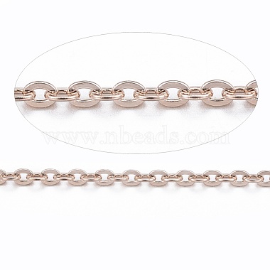 Ion Plating(IP) 304 Stainless Steel Cable Chains(X-CHS-H007-01RG)-1