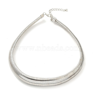 Iron Snake Chains Choker Necklaces(NJEW-P289-03B-P)-2