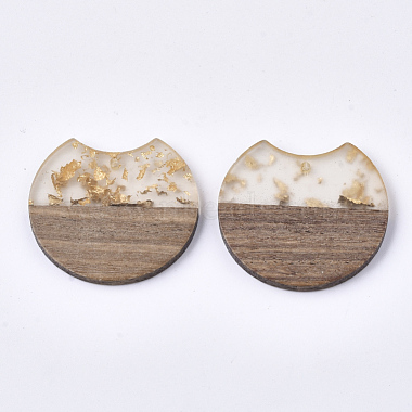 Resin & Walnut Wood Pendants(X-RESI-T023-A-11H)-2