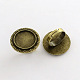 Vintage base anillo de hierro componentes del anillo de dedo de acero(PALLOY-Q300-22AB-NR)-1
