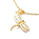 Clear Cubic Zirconia Dragonfly Pendant Necklace(NJEW-O125-06G)-2