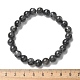 Natural Larvikite Bead Stretch Bracelets(BJEW-K212-B-046)-7