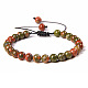 Natural Unakite Round Bead Adjustable Braided Bracelets(UO3136-34)-1