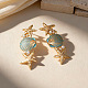 Alloy Enamel with Plastic Pearls Stud Earrings(EJEW-Z172-05G-01)-1