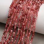 Natural Andesine Feldspar Beads Strands, Faceted, Round, 3mm, Hole: 0.7mm, about 129~130pcs/strand, 15.24~15.35 inch(38.7~39cm)(GG-CBAA9B4-B03-02)