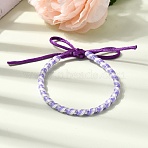 Adjustable Polyester Cord Braided Friendship Bracelets, Purple, 6.56 inch(16.65cm)(FB-CBA27E8-02C)