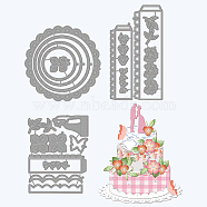 3Pcs 3 Styles Carbon Steel Cutting Dies Stencils, for DIY Scrapbooking, Photo Album, Decorative Embossing Paper Card, Stainless Steel Color, Cake Pattern, 7.6~10.9x10.8~13.6x0.08cm, 1pc/style(DIY-WH0309-656)