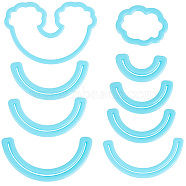 1 Set Plastic Rainbow & Cloud Clay Cutter Set, Multi-Use Fondant Cutter, for Clay Biscuit Making, Deep Sky Blue(DIY-SC0021-34)
