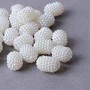 Acrylic Imitation Pearl Beads, Berry Beads, Combined Beads, Column, Creamy White, 15x10.5mm, Hole: 1.5mm, about 800pcs/500g(MACR-S810-02)
