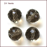 Imitation Austrian Crystal Beads, Grade AAA, Faceted, Teardrop, Gray, 8mm, Hole: 0.9~1mm(SWAR-F067-8mm-21)