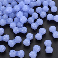 Imitation Jelly Acrylic Beads, Bone Shapes, Medium Slate Blue, 9x17.5x8.5mm, Hole: 1.8mm, about 600pcs/500g(MACR-S373-96-E01)