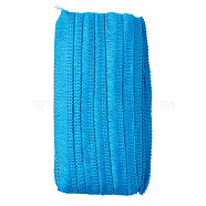 Polyester Ribbon, Fringe Lace Trim, Cornflower Blue, 7/8~1 inch(23~25mm), about 25m/card(OCOR-TAC0005-09A)