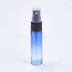 10ml Glass Gradient Color Refillable Spray Bottles, with PP Plastic Caps, Dodger Blue, 9.6x2cm, Capacity: 10ml(0.34 fl. oz)(MRMJ-WH0011-C06-10ml)