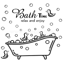 PVC Wall Stickers, for Wall Decoration, Bathtub Pattern, 250x590mm(DIY-WH0228-370)