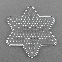 ABC Pegboards used for 5x5mm DIY Fuse Beads, Star, Clear, 103x92x5mm(DIY-R014-03)