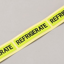Thermosensitive Synthetic Paper Self Adhesive Label, Refrigeration Food Storage Warning Stickers, Yellow, 40x10x0.1mm, about 500pcs/roll(OFST-WH0004-202A)