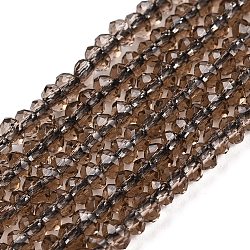 Glass Beads Strands, Faceted, Rondelle, Camel, 2.5x1.5~2mm, Hole: 0.6~0.7mm, about 154~161Pcs/strand, 90~100 Strand/set(EGLA-T021-01A)