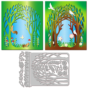 Carbon Steel Cutting Dies Stencils, for DIY Scrapbooking, Photo Album, Decorative Embossing Paper Card, Stainless Steel Color, Flower, 156x110x0.8mm