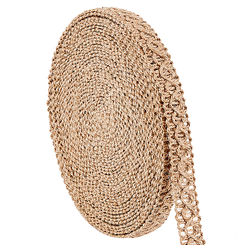 Braided Burlap Ribbon, Hessian Ribbon, Jute Twine, for Jewelry Making and Home Decoration, BurlyWood, 3/4 inch(18mm)
