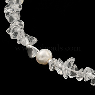 Colliers de perles en perles naturelles et en cristal de quartz naturel(NJEW-M214-04P)-2