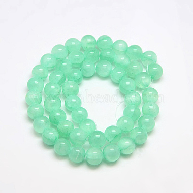 Dyed Natural Green Jade Beads Strands(JBS053-8MM-27)-2