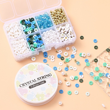 DIY Letter & Imitation Pearl & Heishi Beads Bracelet Making Kit(DIY-YW0005-23C)-5