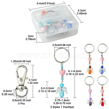 Glass & Acrylic Pendant Keychain(KEYC-FS0001-04)-4