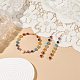 Natural & Synthetic Mixed Stone & Pearl Beaded Dangle Earrings & Bracelet(SJEW-JS01261)-8