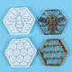 DIY Bee and Honeycomb Shape Coaster Silicone Molds(DIY-K044-01)-1