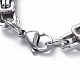 Unisex 201 Stainless Steel Byzantine Chain Bracelets(BJEW-L637-34C-P)-3