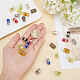36Pcs 9 Colors Handmade Silver Foil Lampwork Beads(FOIL-OC0001-04)-3