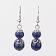 Lapis Lazuli Dangle Earrings(X-EJEW-JE02206-03)-1