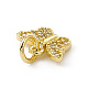 Brass Micro Pave Clear Cubic Zirconia Butterfly Charms(ZIRC-F132-43G)-3