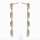 Brass Clear Cubic Zirconia Stud Earring Findings(KK-N232-13-NF)-3