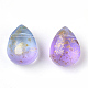 Perles de verre peintes par pulvérisation transparentes deux tons(X-GLAA-T017-01-B02)-2