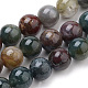 Chapelets de perles en agate indienne naturelle(X-G-S259-31-8mm)-1