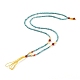 Adjustable Natural Turquoise Beaded Necklace Making(MAK-G012-02)-2