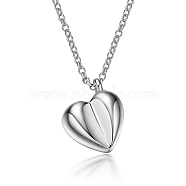 S925 Sterling Silver Heart Pendant Necklace, Hollow Design Lock Clavicle Chain for Women(CS5127-1)