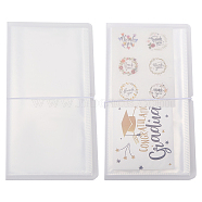 Rectangle Plastic Sticker Storage Albums, 100 Sheets Sticker Empty Collection Book, Clear, 265x145x26.5mm, Page: 247x125x0.1mm, about 50 Pages/book(AJEW-WH0419-40B)