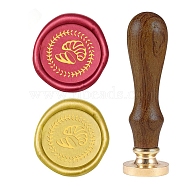 DIY Wood Wax Seal Stamp, Food Pattern, 83x22mm, Head: 7.5mm, Stamps: 25x14.5mm(AJEW-WH0131-233)