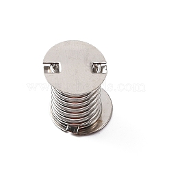 Steel Toy Spring Base, with Adhesive Tape, for DIY Bobble Head Doll Spring Base, Stainless Steel Color, 15x11mm(DIY-WH0304-356A)