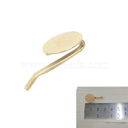 Alloy Hair Stick Findings, with Tray, Golden, Tray: 15mm, 25mm, 10pcs/bag(OHAR-PW0001-348A)