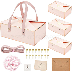 BENECREAT Gift Supplies, including Kraft Envelopes and Greeting Cards Set, Raffia Crinkle Cut Paper Shred Filler and CardBoard Boxes, Mixed Color, Envelopes and Greeting Cards Set: 121x90x0.6mm, 4 set/bag(AJEW-BC0001-91)