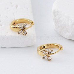 304 Stainless Steel Hoop Earrings for Women, Bowknot, Golden, 15mm(UL3278)