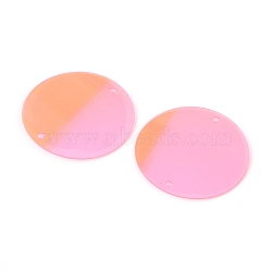 Ornament Accessories, Iridescent PVC Plastic Paillette/Sequins Pendants, Flat Round, Hot Pink, 29~30x0.2mm, Hole: 1.5mm(PVC-WH0004-03E)