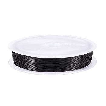 Copper Jewelry Wire, Round, Black, 26 Gauge, 0.4mm, about 124.67 Feet(38m)/Roll