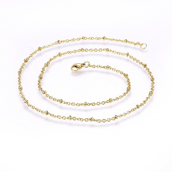 304 Stainless Steel Cable Chains Necklaces, Golden, 18.11 inch(46cm), 2mm