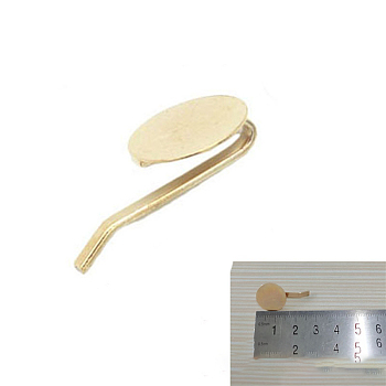 Alloy Hair Stick Findings, with Tray, Golden, Tray: 15mm, 25mm, 10pcs/bag