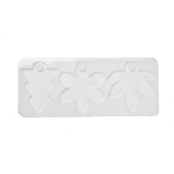 DIY Pendant Silicone Molds, Resin Casting Molds, for UV Resin, Epoxy Resin Craft Making, White, 90x215x5mm, Hole: 10.5mm, Inner Diameter: 56~73x79mm